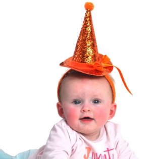 Serre-t&ecirc;te Chapeau Orange (12 pcs)