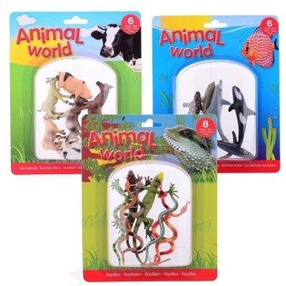 Animaux en Jouet sur Carte (7 pcs) - Lot de Grossiste