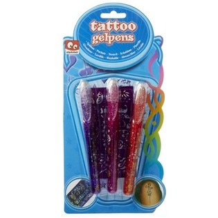 3 Stylos Gel Tatouage sur Carte (Lot de 12)