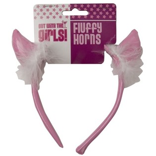 OREILLES DE DIABLE ROSES AVEC PELUCHE (12 pcs.)