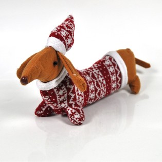 Teckel de Noël en Peluche (Lot de 2)