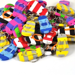 Porte-clés en forme de tong (100 pcs)