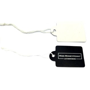 Étiquette Bijoux "Miss Moneypenny" avec Ficelle 3x2.5cm (100 pcs)