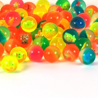 BALLES REBONDISSANTES AVEC ANIMAUX 3 CM (100 pcs)