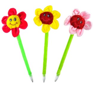 STYLO FLEUR EN PELUCHE (11 pcs)