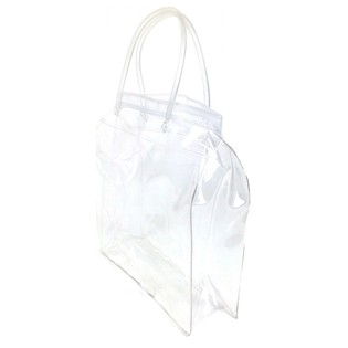 Sachet d'Emballage Transparent de Luxe à Fond Cartonné avec Poignée Solide 18,5x18cm (25 pièces)