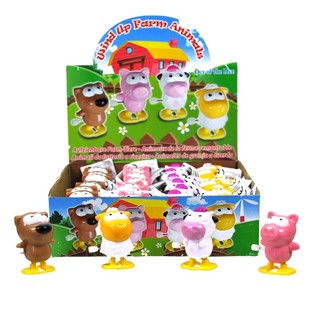 Animaux de la Ferme Marcheurs en Pr&eacute;sentoir (24 pcs)