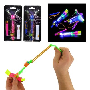 HÉLICOPTÈRES LUMINEUX À CATAPULTE SUR CARTE (6 pcs.)