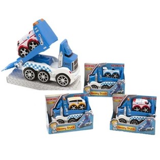 Camion avec semi-remorque, sons et lumi&egrave;res (Lot de 6)