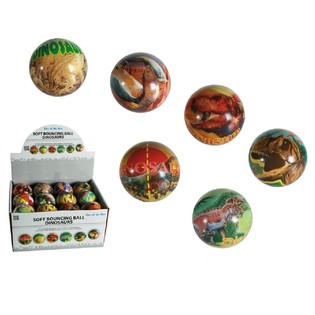 BALLES REBONDISSANTES SOUPLES DINOSAURES (24 pcs)