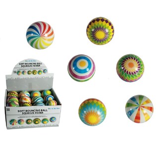Balles rebondissantes souples et color&eacute;es (24 pcs)