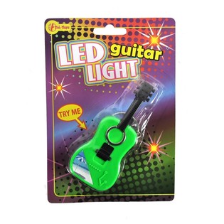 PORTE-CLÉS GUITARE LAMPE DE POCHE SUR CARTE (24 pcs.)