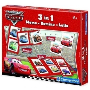 JEU 3 EN 1 DISNEY PIXAR CARS - MEMO - DOMINO - LOTTO
