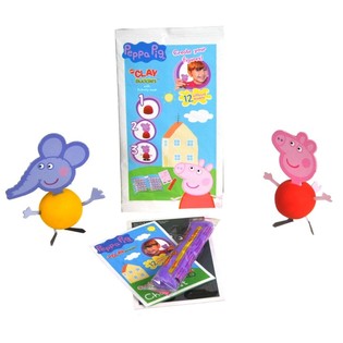 Kit de Figurines en P&acirc;te &agrave; Modeler Peppa Pig (10 pcs)