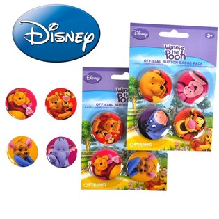 Set de 4 Badges Disney Winnie l'Ourson (Lot de 24)