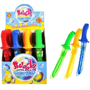 &Eacute;p&eacute;e &agrave; bulles de savon en pr&eacute;sentoir 27 cm (24 pcs)