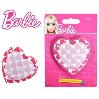 BLOC-NOTES BARBIE EN FORME DE C&OElig;UR SUR CARTE (6 pcs)