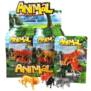 GRAND SET DE JEU ANIMAUX SAUVAGES SUR CARTE (12 pcs.)