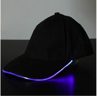 CASQUETTE LED LUMINEUSE / PARTY CAPS - COULEUR : VIOLET (12 pcs)