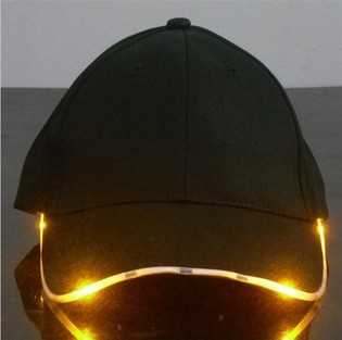 CASQUETTE LED LUMINEUSE / PARTY CAPS - COULEUR : ORANGE (12 pcs)
