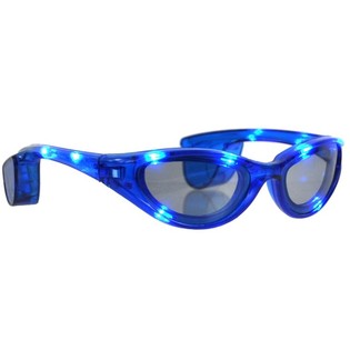LUNETTES DE SOLEIL LED - COULEUR : BLEU (12 pcs.)