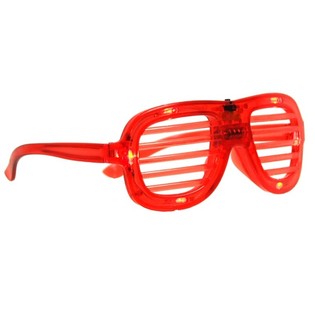 Lunettes SHUTTER SHADES avec &Eacute;clairage LED - Couleur : Rouge (12 pcs)