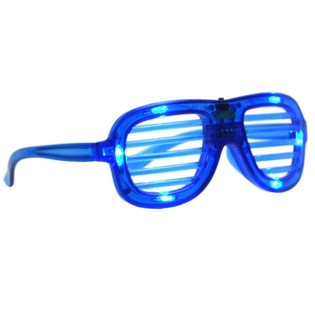 LUNETTES SHUTTER SHADES AVEC &Eacute;CLAIRAGE - BLEU (12 pcs)
