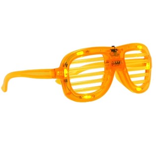 LUNETTES SHUTTER SHADES AVEC &Eacute;CLAIRAGE - COULEUR : JAUNE (12 pcs)