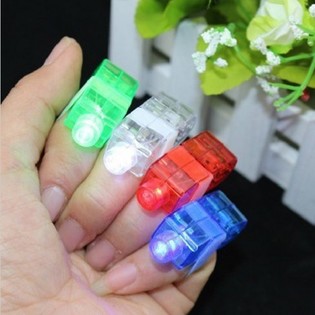 &Eacute;CLAIRAGE LED DE DOIGT 4 PI&Egrave;CES (12 sets)