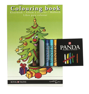 CAHIER DE COLORIAGE DE NO&Euml;L ROYAL TALENS AVEC CRAIES PASTEL (10 pcs)
