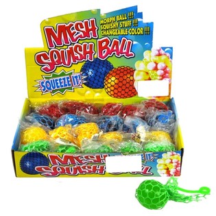 Balles anti-stress &agrave; presser en pr&eacute;sentoir (24 pcs)