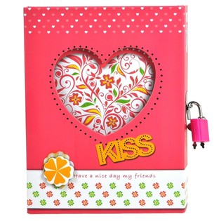 Journal intime dans sa bo&icirc;te cadeau avec cadenas (3 pi&egrave;ces)