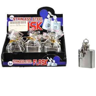 Porte-cl&eacute;s Gourde en Inox (12 pcs.)