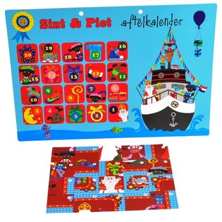 Calendrier de l'Avent Sinterklaas et Piet - Modèle 2 (Lot de 9)