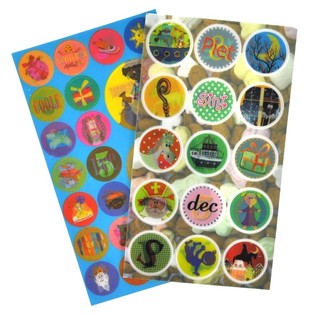 2 PLANCHES DE STICKERS ANIMÉS SAINT NICOLAS & PIET (11 pcs)