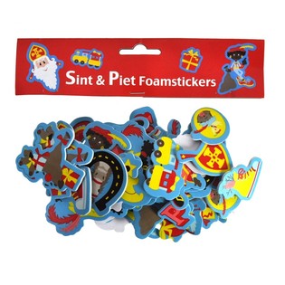 60 Autocollants en Mousse Sinterklaas & Piet (3 sets)