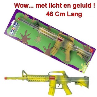 Fusil M&eacute;ga G&eacute;ant Smiffy's avec Lumi&egrave;re et Son (7 pcs)