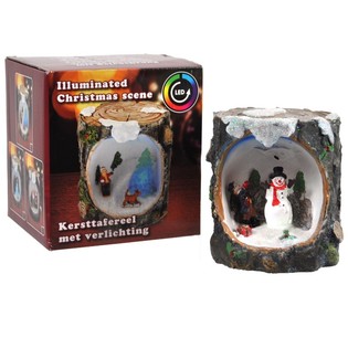 SCÈNE DE NOËL AVEC ÉCLAIRAGE LED (6 pcs)
