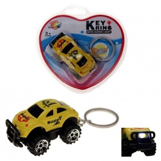 PORTE-CLÉS VOITURE AVEC LUMIÈRE SUR CARTE BLISTER (24 pcs.)