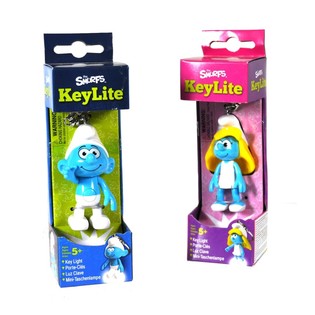PORTE-CL&Eacute;S TORCHE LES SCHTROUMPFS EN BO&Icirc;TE CADEAU (2 pcs)