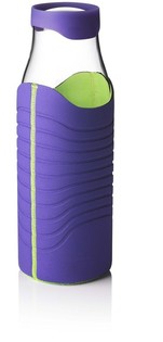 MENU - Carafe &agrave; Eau Designer avec Bouchon Silicone & Manchon N&eacute;opr&egrave;ne 1L 25cm (1 pc)