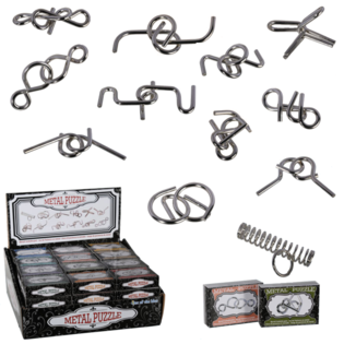 CASSE-TÊTES EN MÉTAL EN PRÉSENTOIR (48 pcs.)