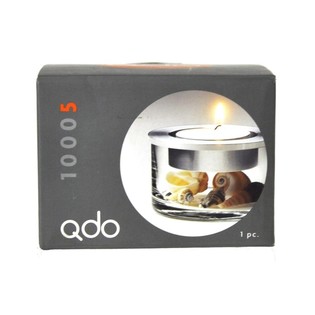 QDO - Photophore Luxe en Inox et Verre (1 pce)