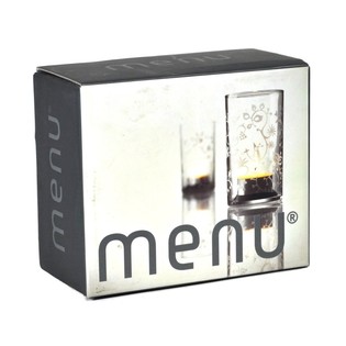 MENU - Photophore avec motif d&eacute;poli, lot de 2 (1 set)