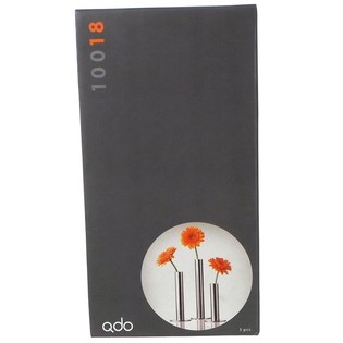 QDO - Vases en Acier Inoxydable pour 1 Fleur, Lot de 3 (1 set)