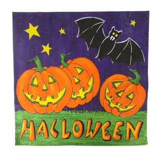 Set de 20 Serviettes - Mod&egrave;le : Halloween (6 sets)