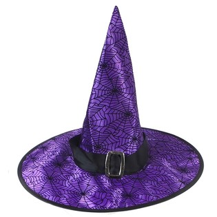 CHAPEAU DE SORCI&Egrave;RE VIOLET AVEC BOUCLE (6 pcs.)