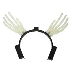 SERRE-T&Ecirc;TE MAINS DE SQUELETTE LUMINEUSES (12 pcs)