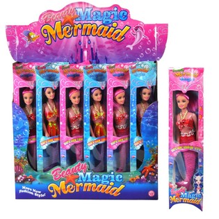 GRANDE POUPÉE SIRÈNE EN PRÉSENTOIR (12 pcs)