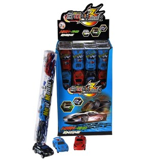 Set de 4 voitures miniatures en tube (16 pièces)